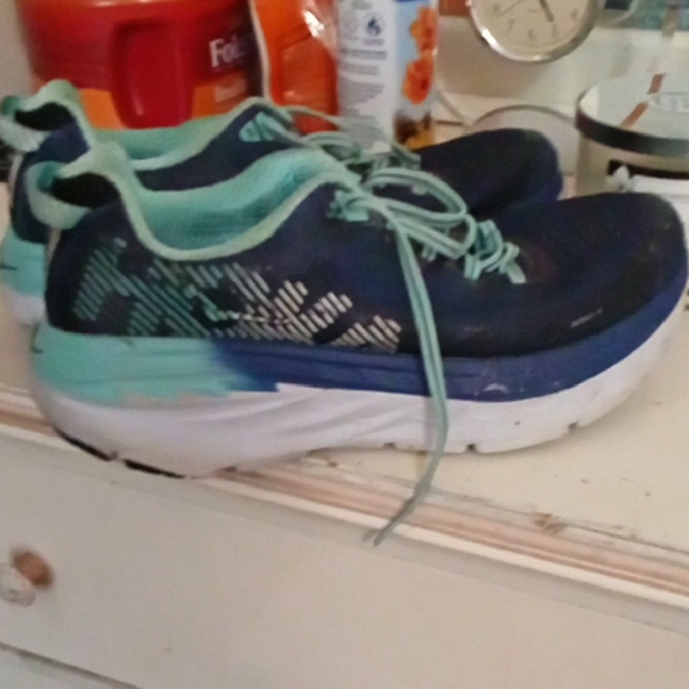 Blue and Teal Athletic Shoes